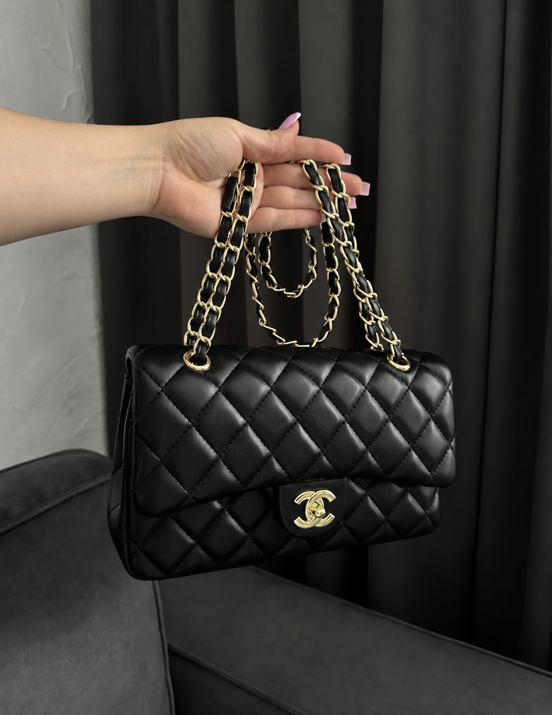 Сумка " Chanel classic "  гладка шкіра
