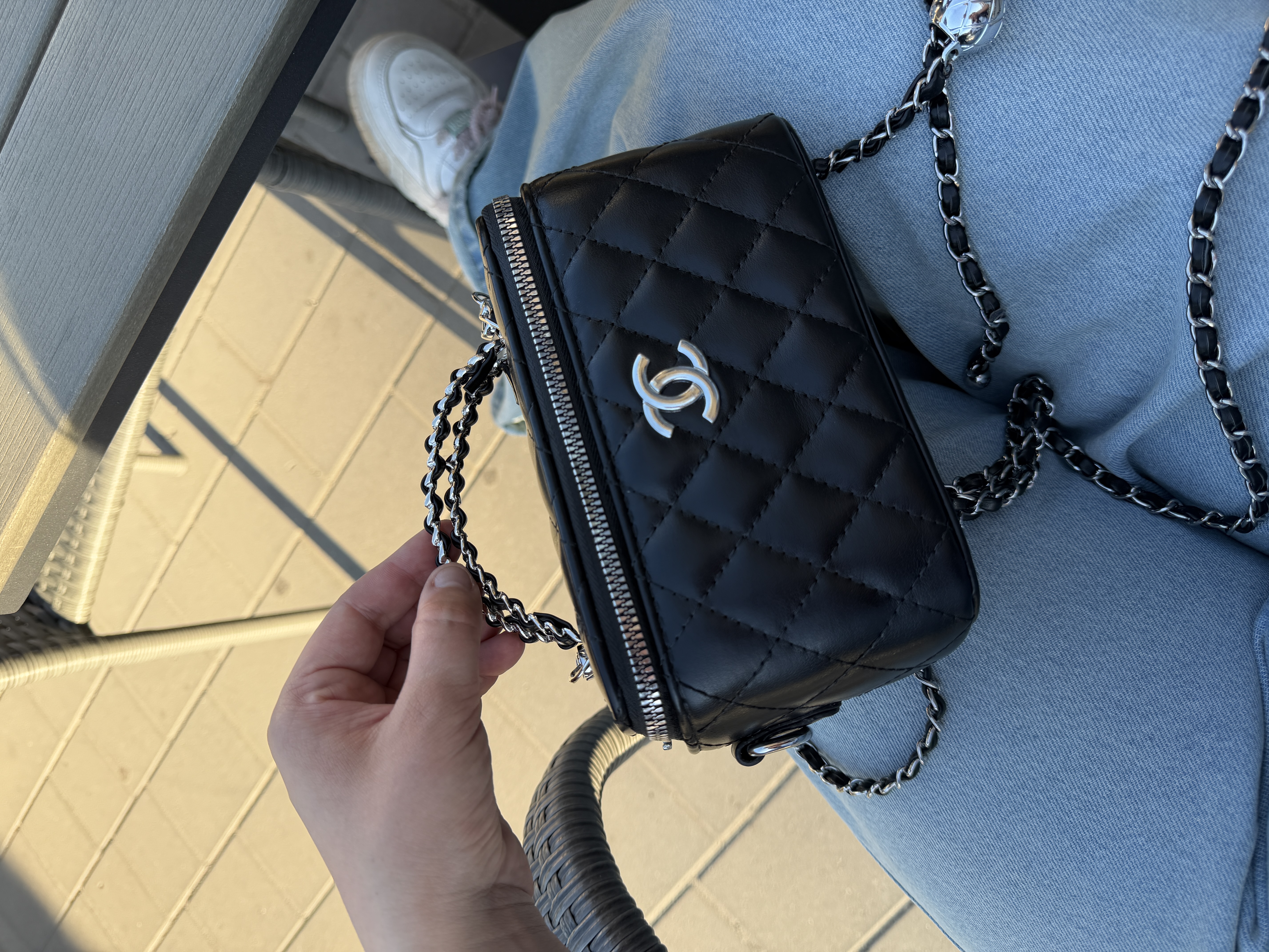 Сумка " Chanel " бочонок срібна фурнітура — фото 5