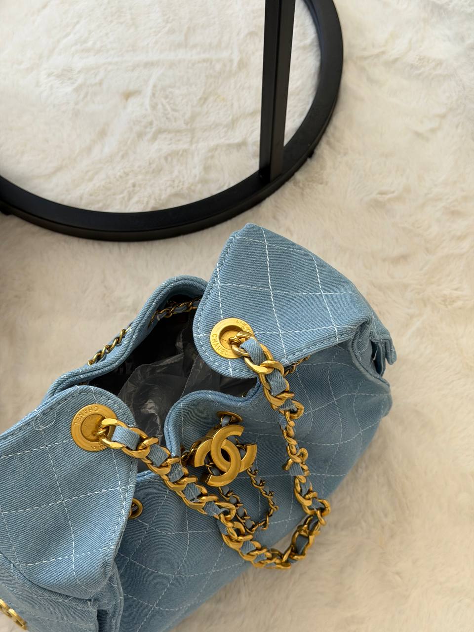 Сумка " Chanel " Gabriella джинс — фото 3