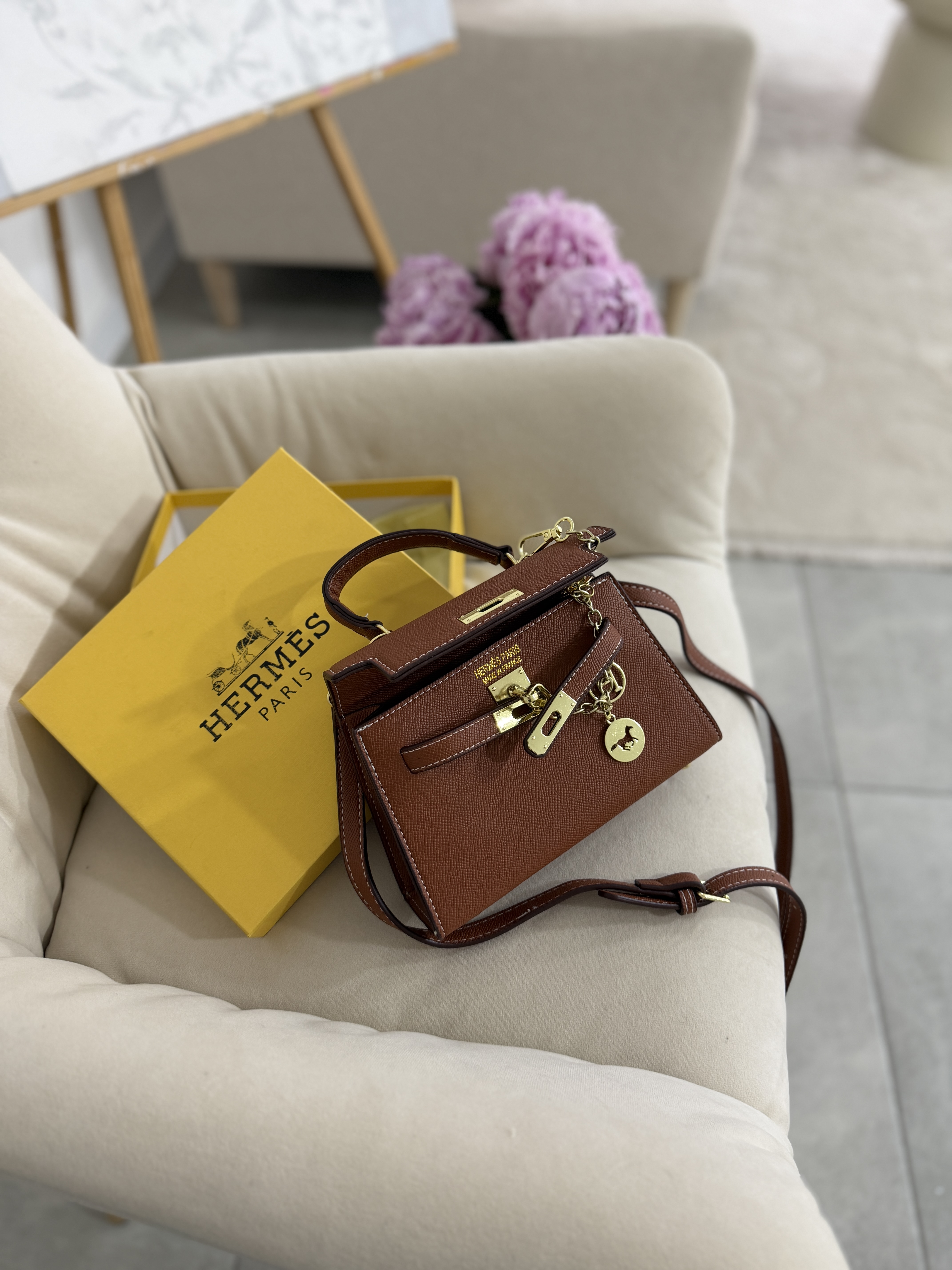 Сумка " Hermes " люкс маленька з коробкою