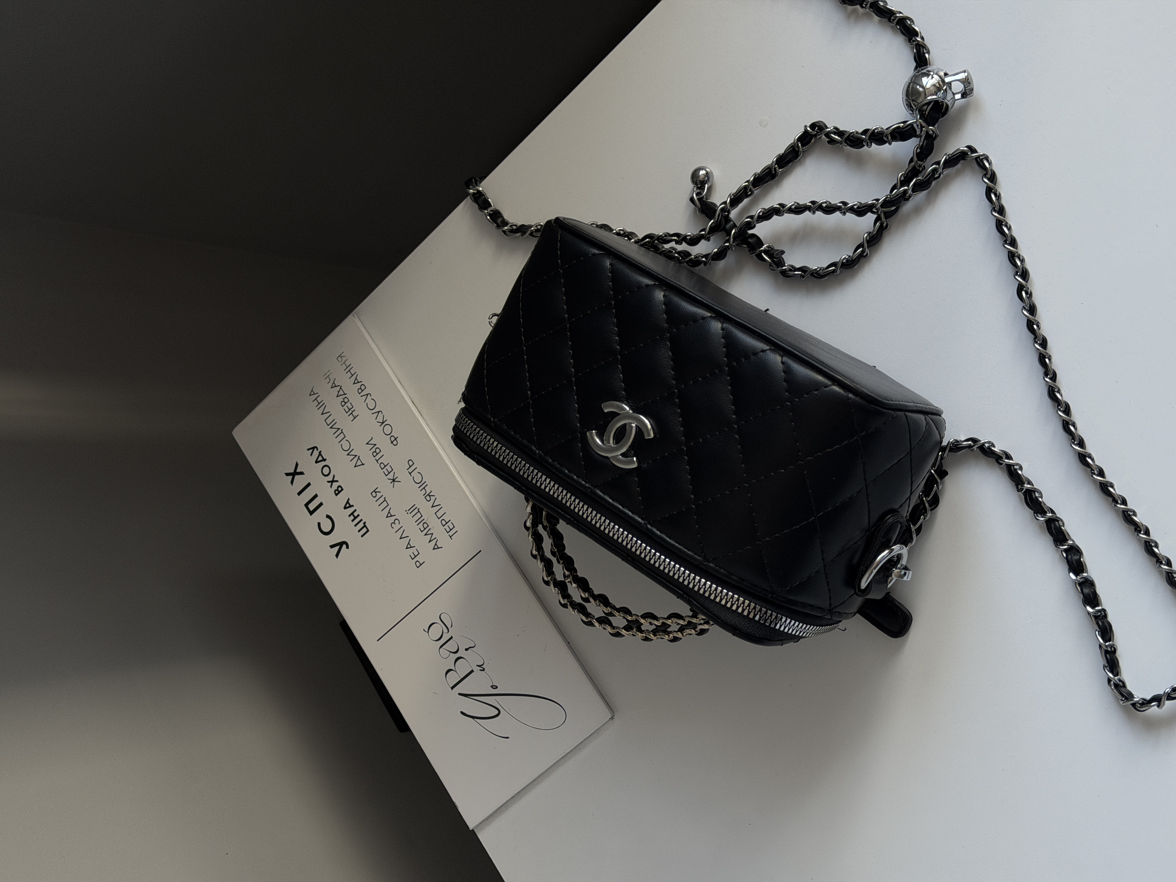Сумка " Chanel " бочонок срібна фурнітура — фото 2