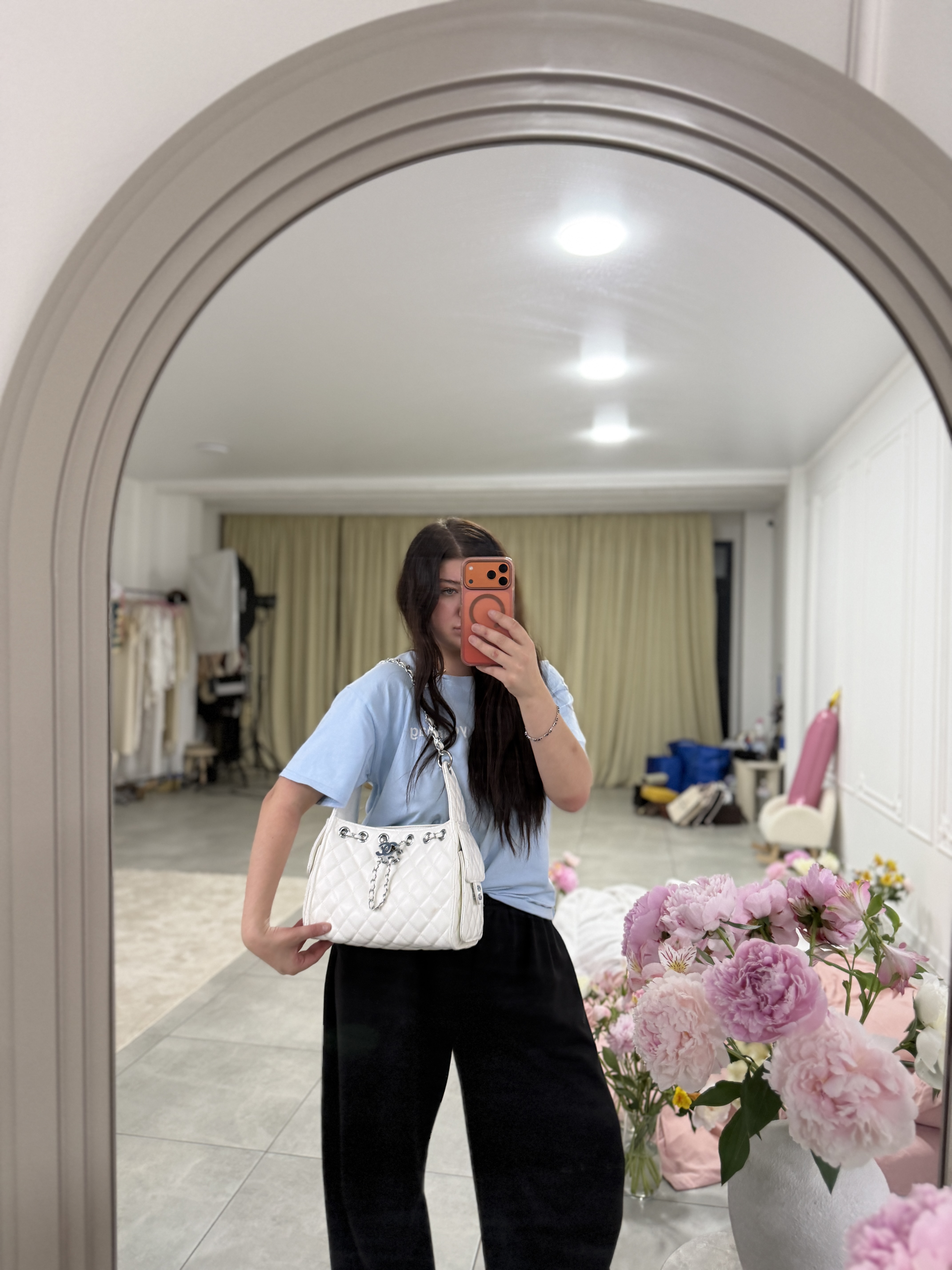Сумка " Chanel " gabriella екошкіра срібна фурнітура — фото 9