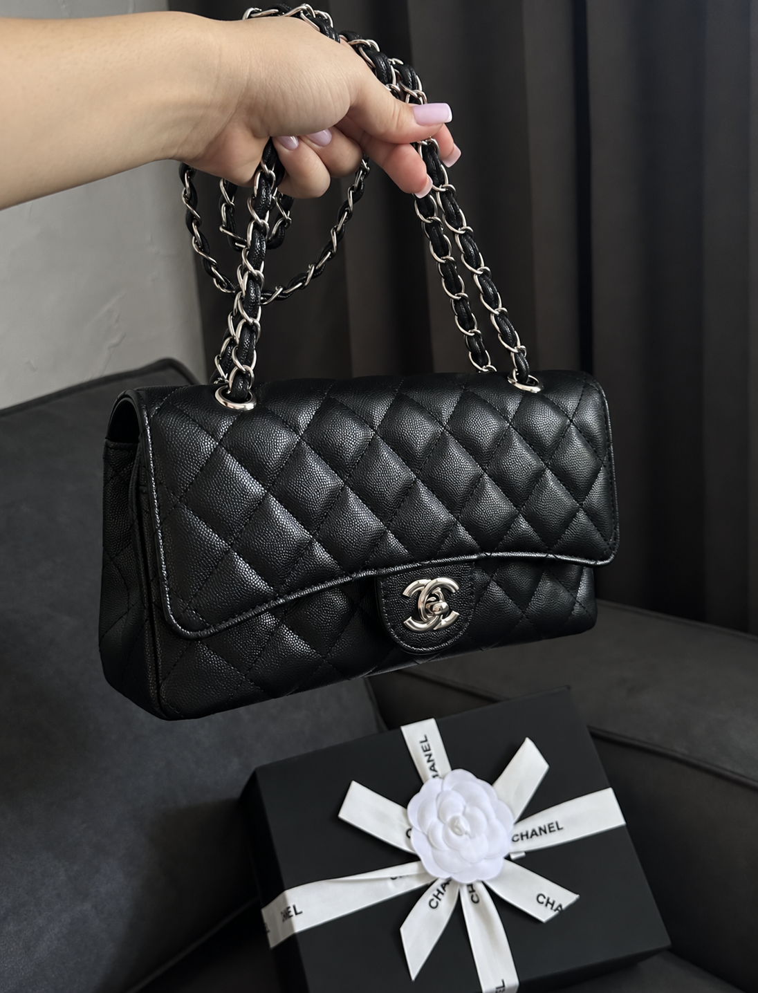 Сумка " Chanel classic " зерниста шкіра — фото 5