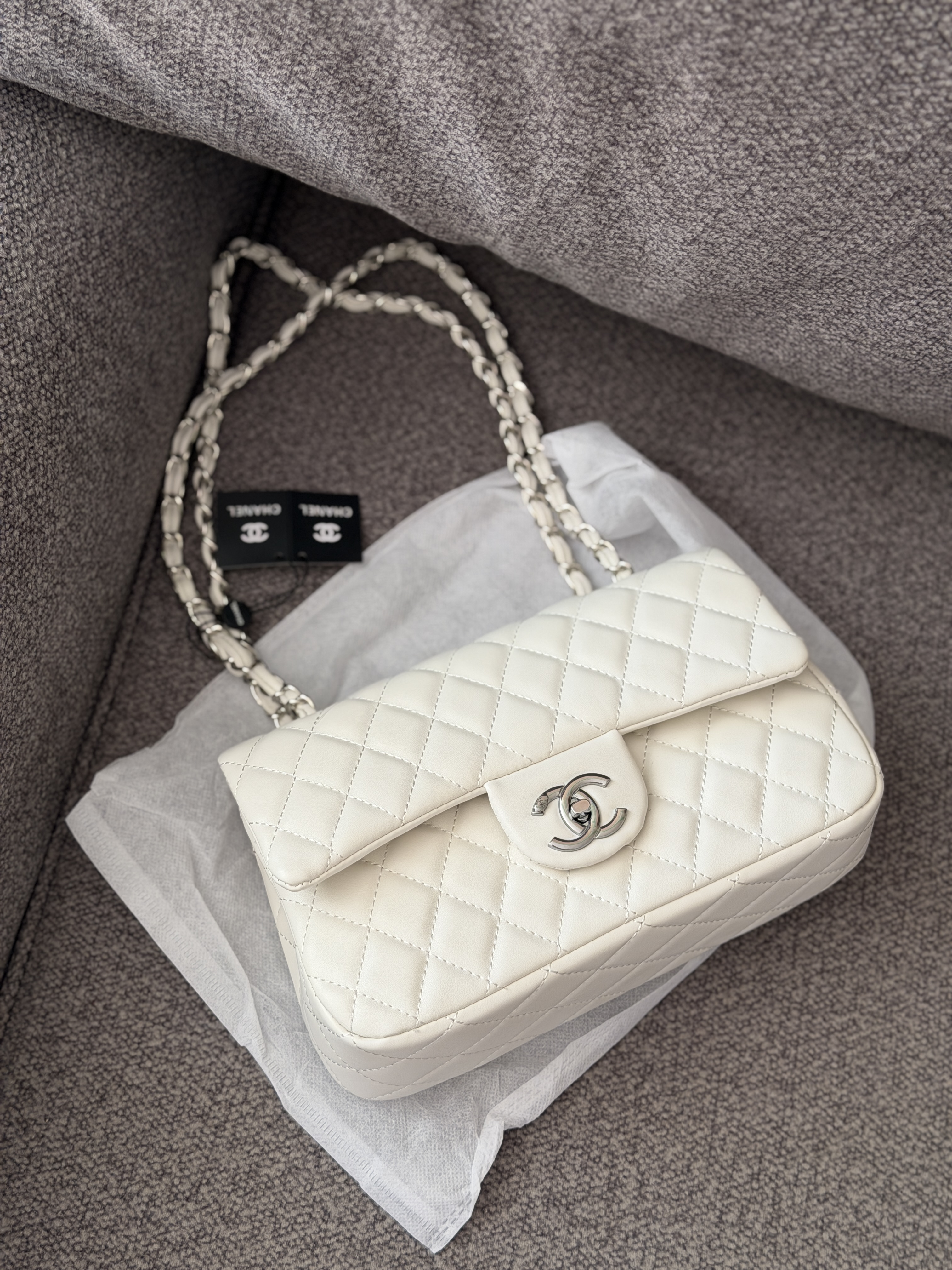 Сумка " Chanel " випукла срібна фурнітура — фото 4