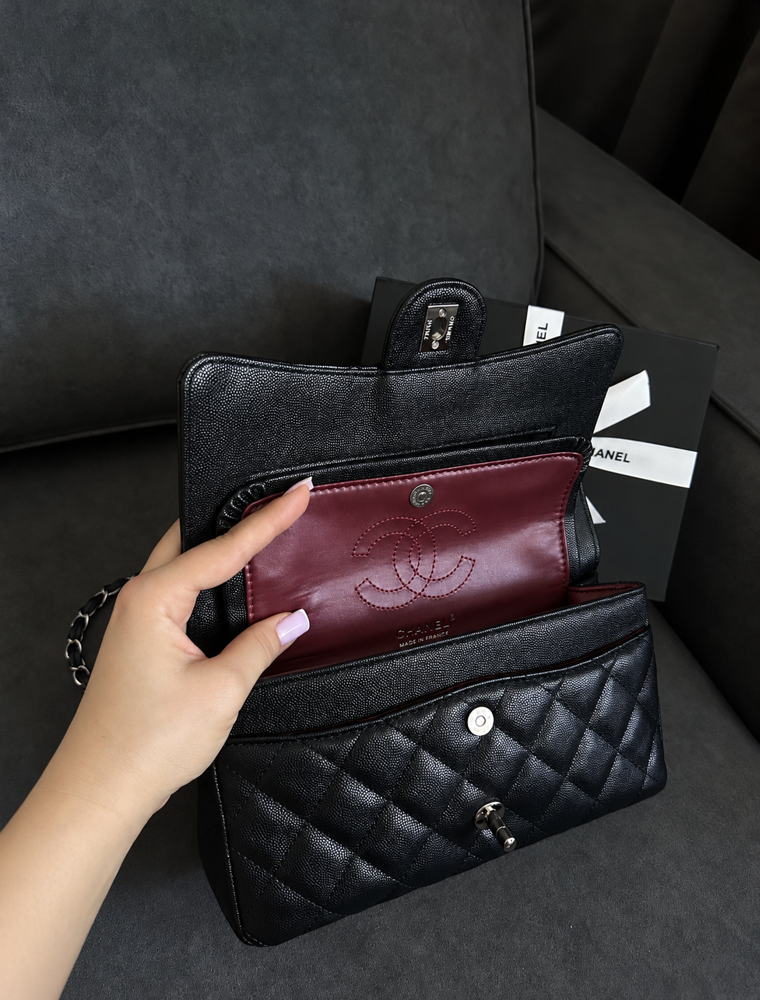 Сумка " Chanel classic " зерниста шкіра — фото 6