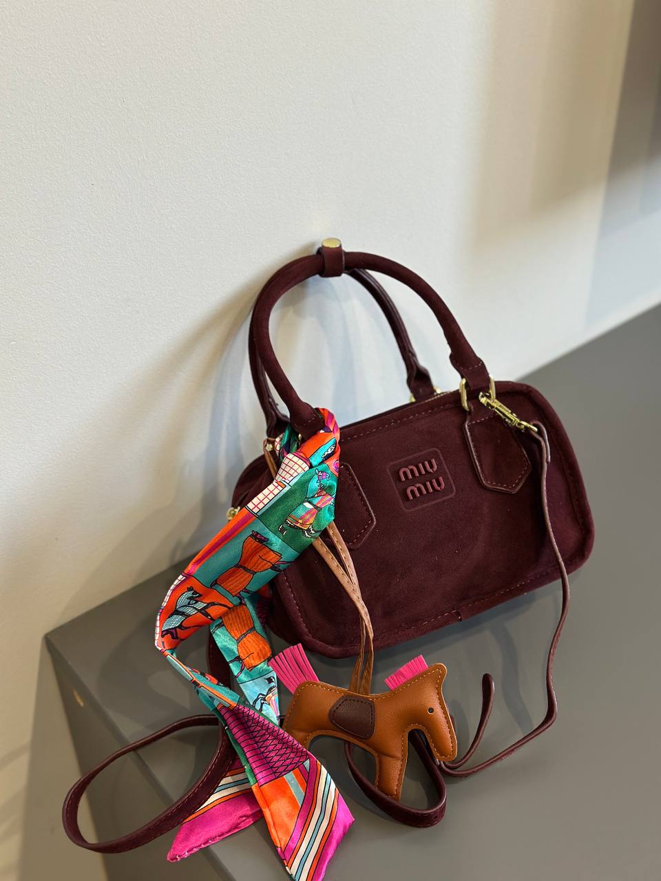 Сумка " Miu miu " замш — фото 5