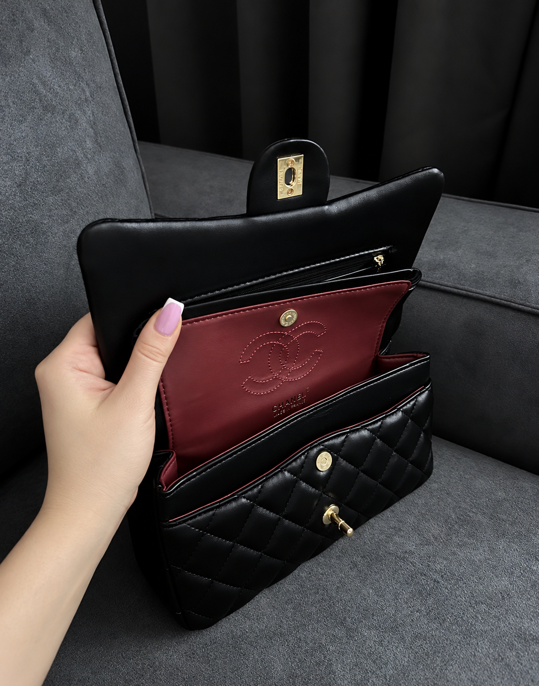 Сумка " Chanel classic "  гладка шкіра — фото 2