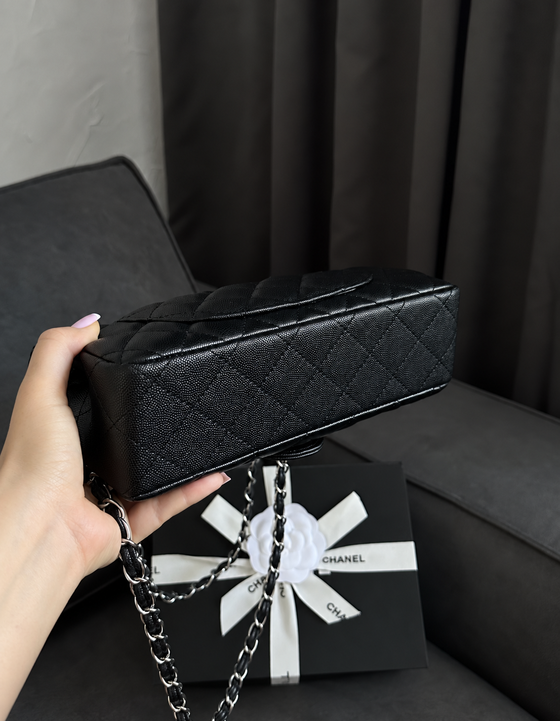 Сумка " Chanel classic " зерниста шкіра — фото 4