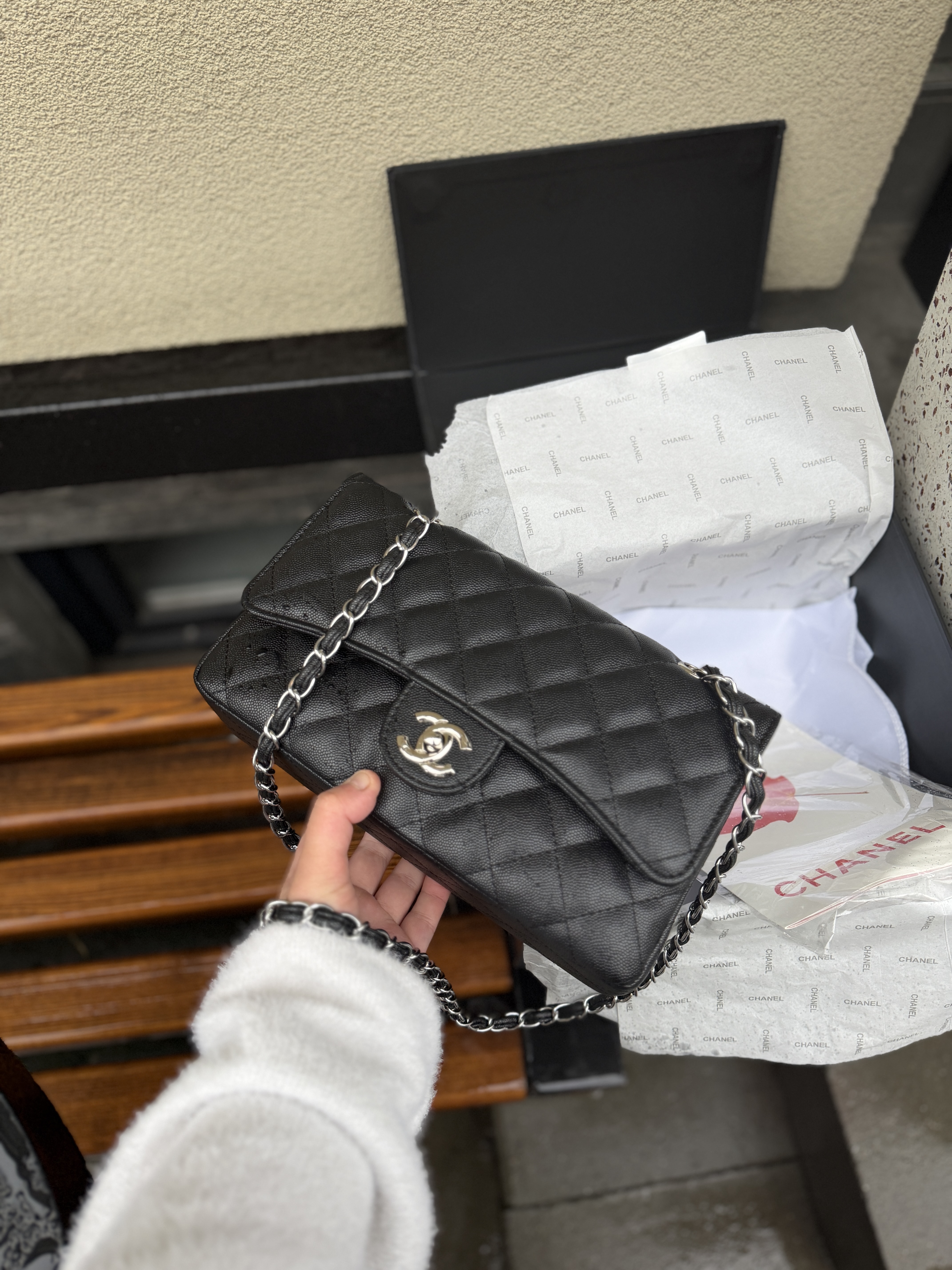 Сумка " Chanel classic " зерниста шкіра