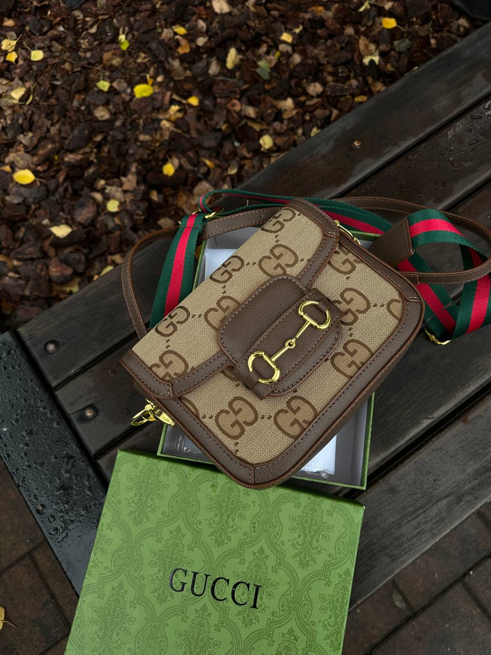 Сумка " Gucci " квадратна в коробці — фото 3