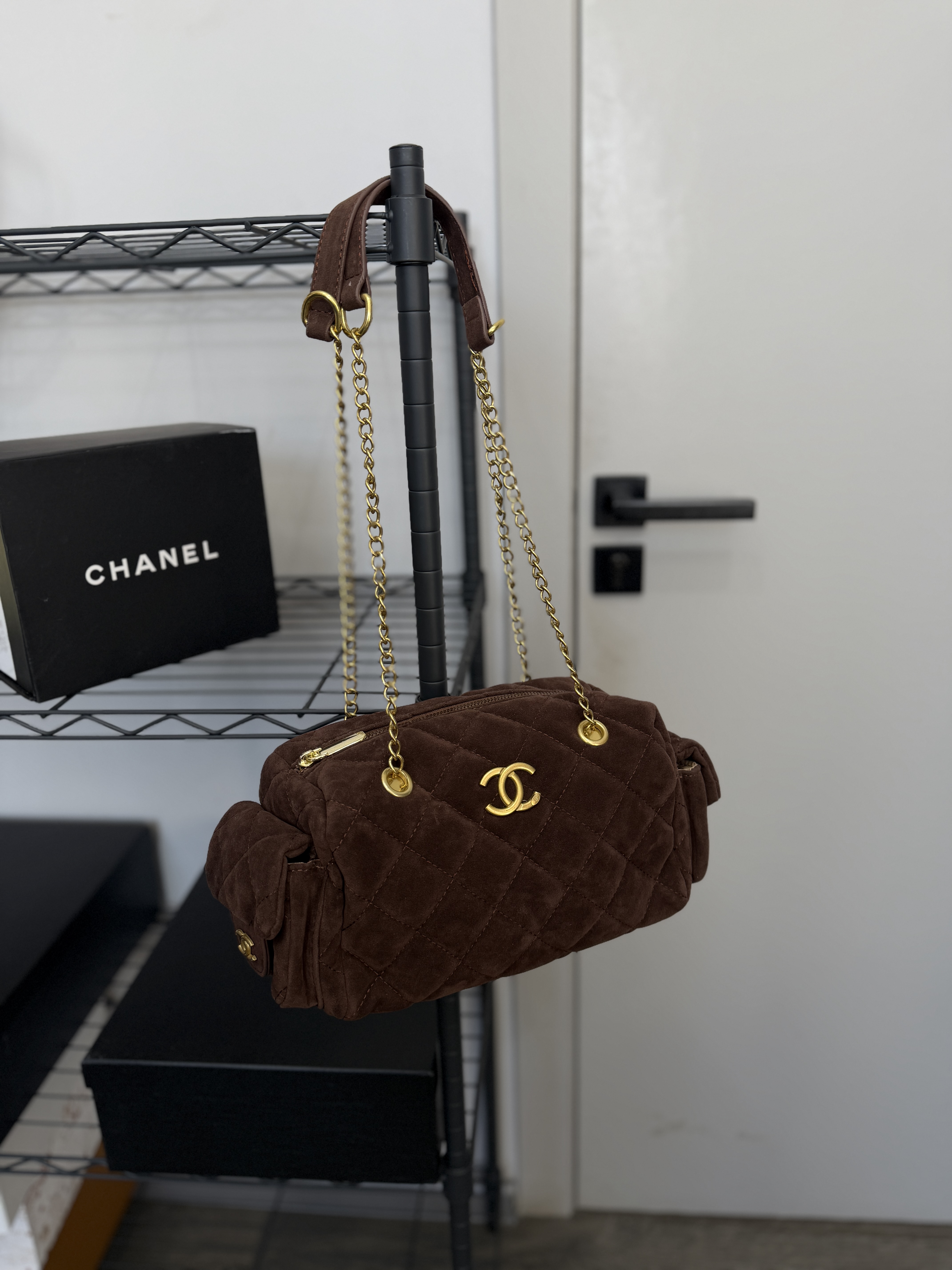 Сумка " Chanel " замш з кармашками