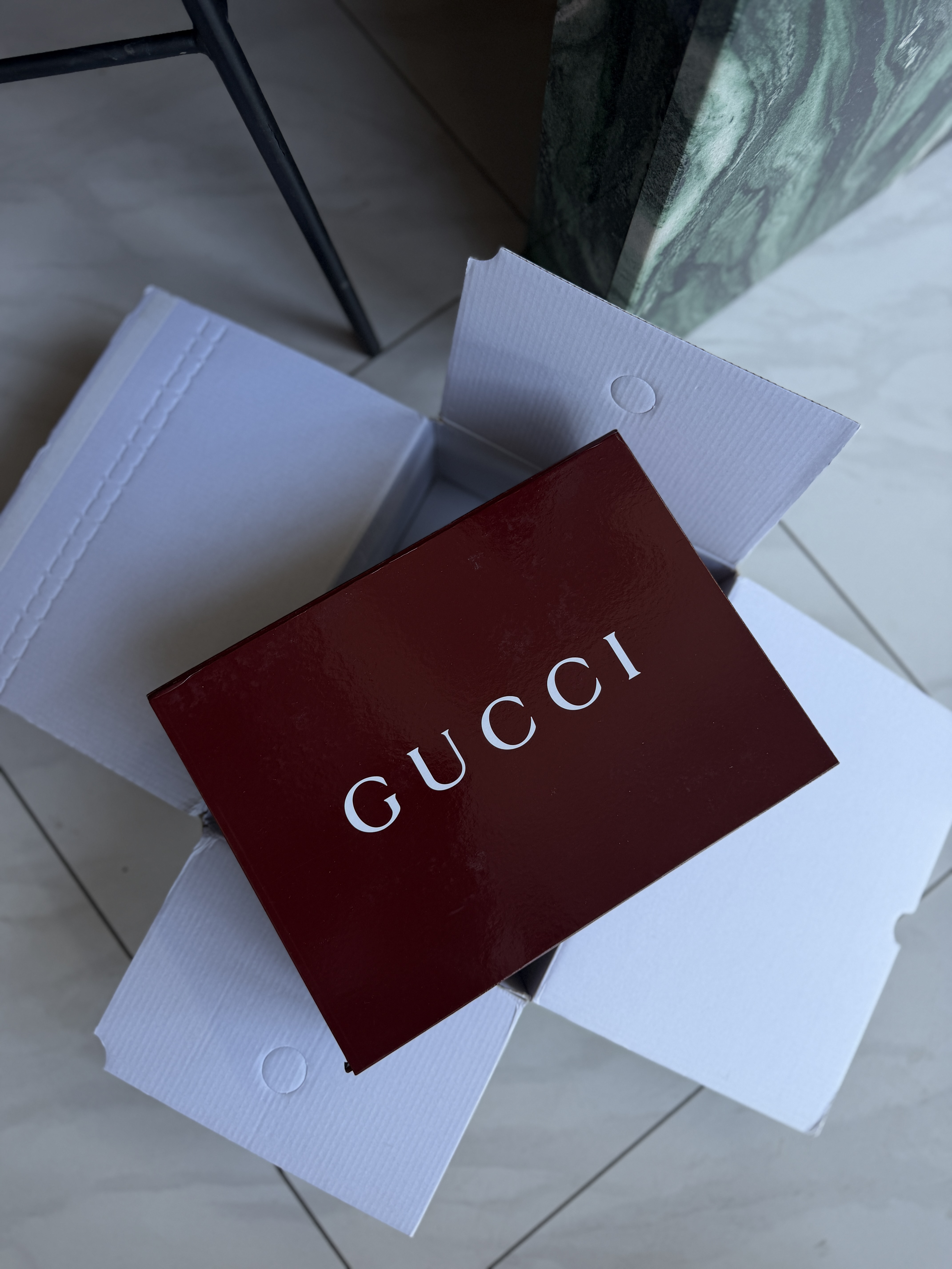 Сумка " Gucci " шкіряний багет з брелком — фото 5