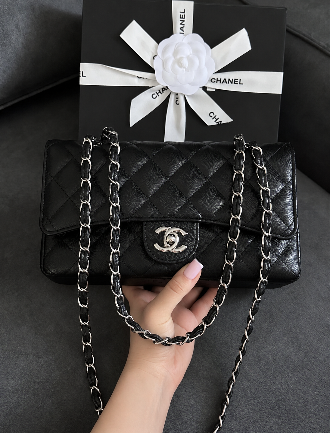 Сумка " Chanel classic " зерниста шкіра