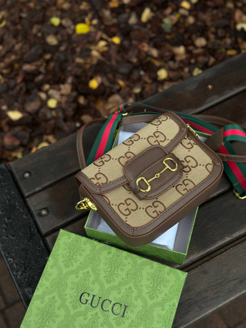 Сумка " Gucci " квадратна в коробці — фото 4